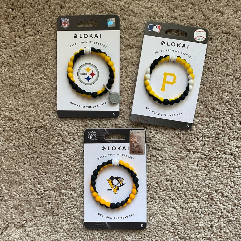 Brand new!! Limited Edition Pittsburgh Lokai Trio